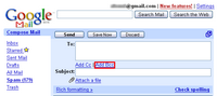 Blindkopie mit Gmail/Google Mail versenden.