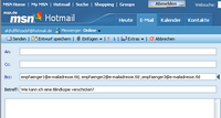Blindkopie mit Hotmail versenden.